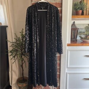 Black Sequin Duster